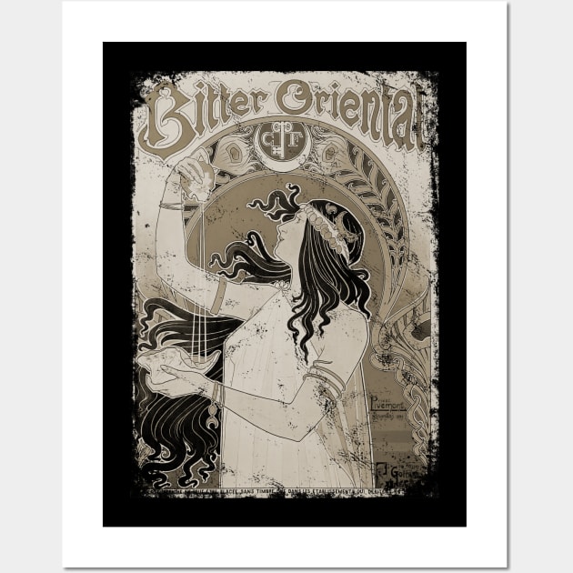 Art Nouveau - Bitter Oriental Alphonse Mucha 3 Vintage Wall Art by AltrusianGrace